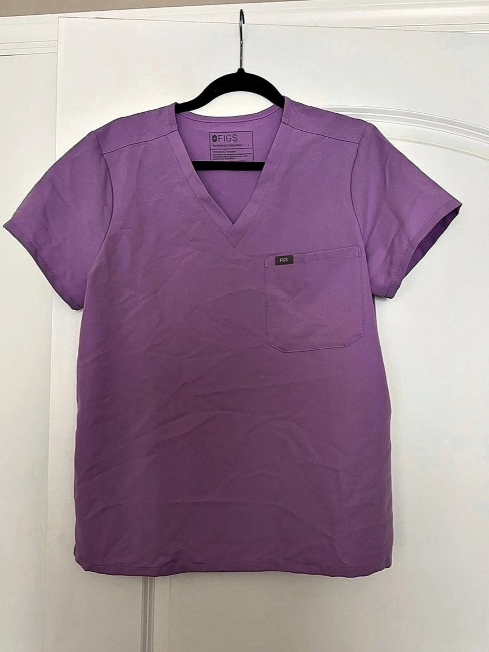 FIGS Zamora Jogger Scrub Pants & Matching Top Set Lavender Purple Size L
